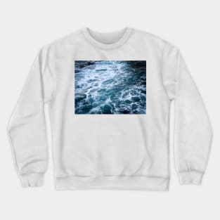 Blue Ocean Waves Crewneck Sweatshirt